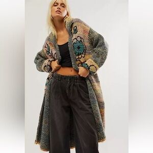 Spaced Out Floral Maxi Cardigan